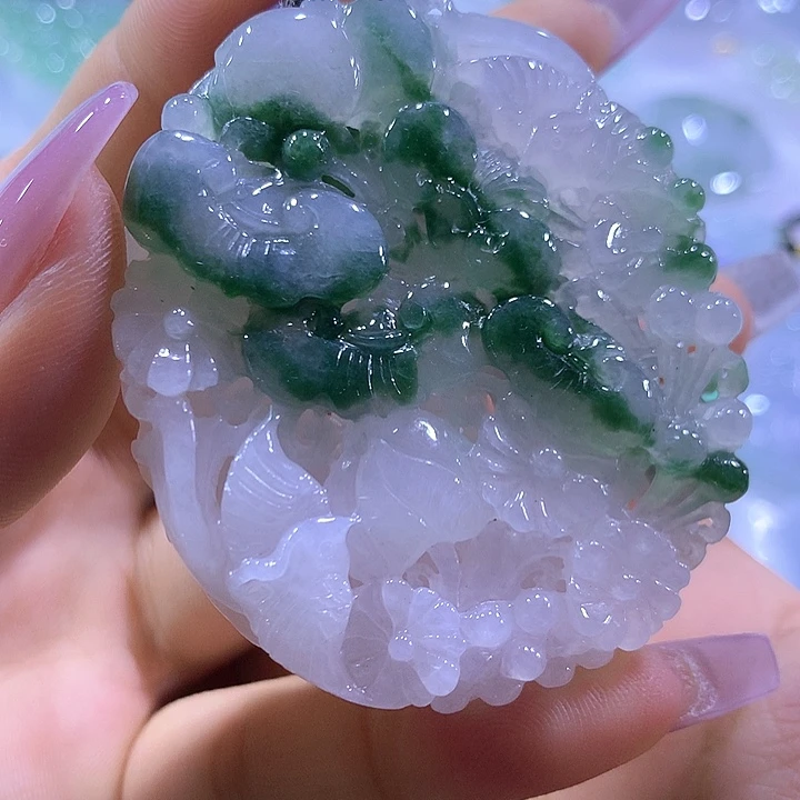 翡翠未镶嵌颈饰天然翡翠A货吊坠