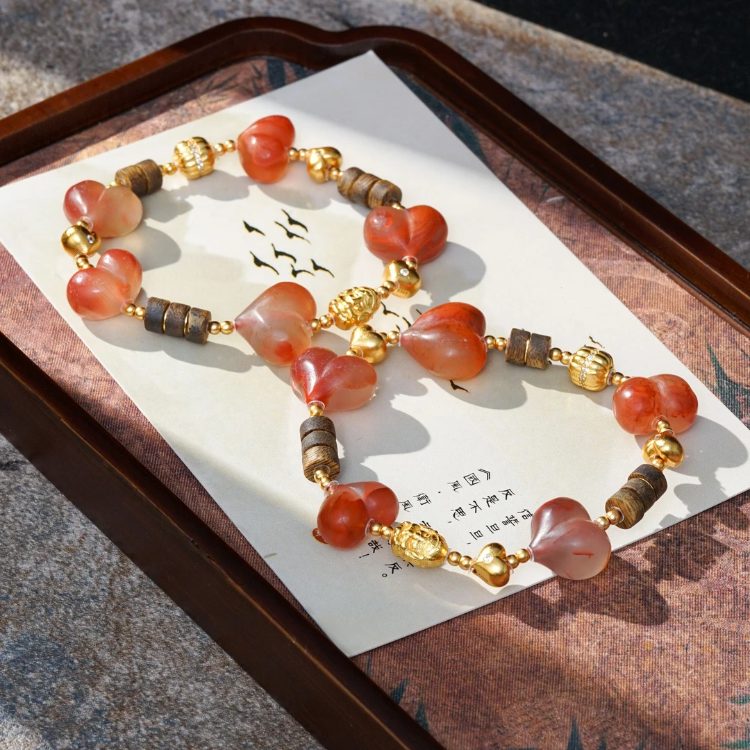 南红屁桃原创DIY手串13*16*12mm--多样性发其一