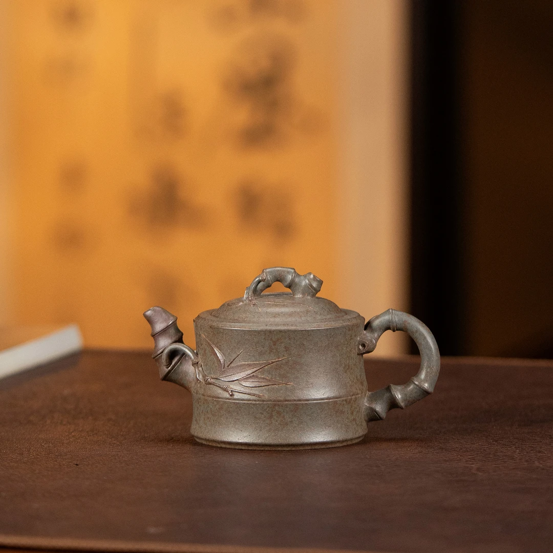【利贞丨小竹段】原矿段泥潘伯民手工制140cc 茶壶茶具