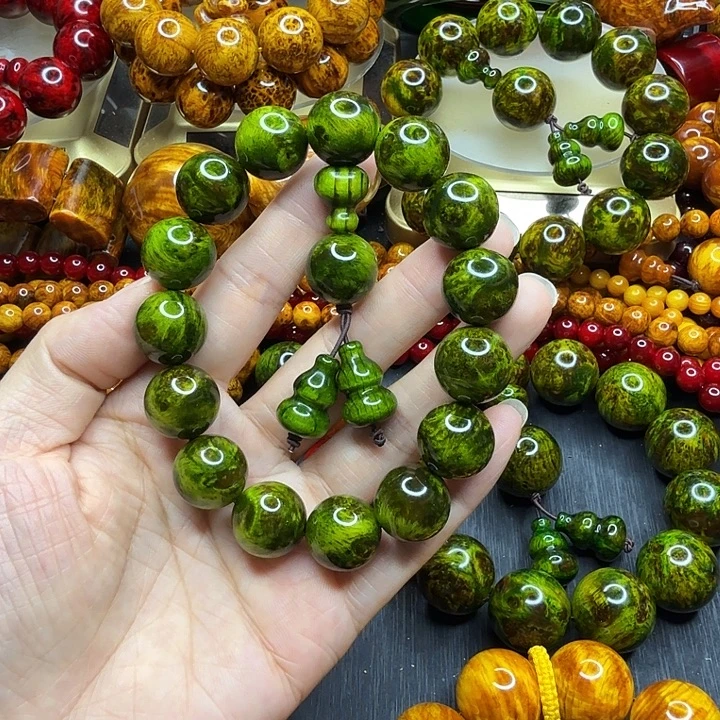 松木琥珀木文玩手串