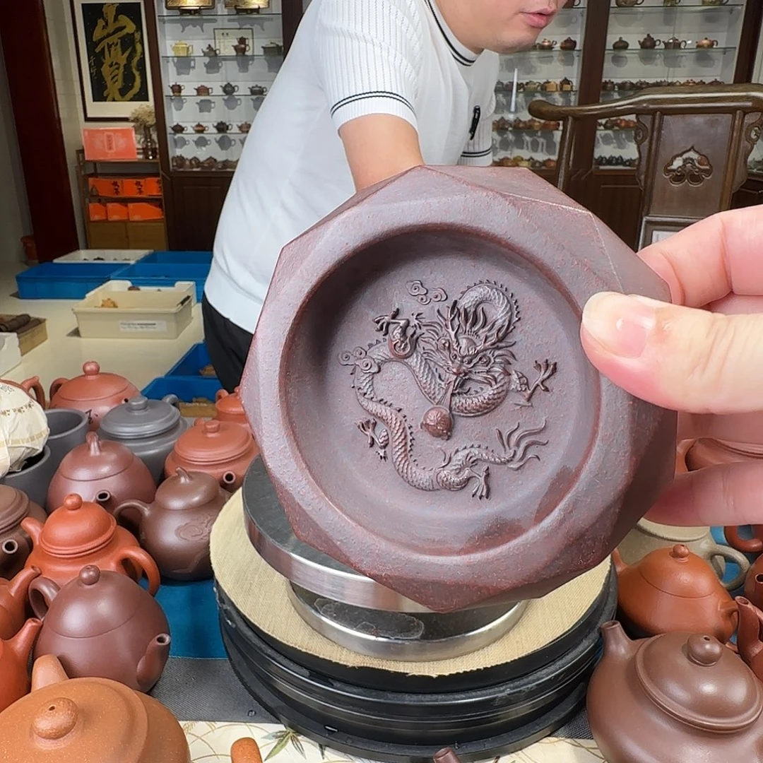 茶壶紫砂烟缸石红