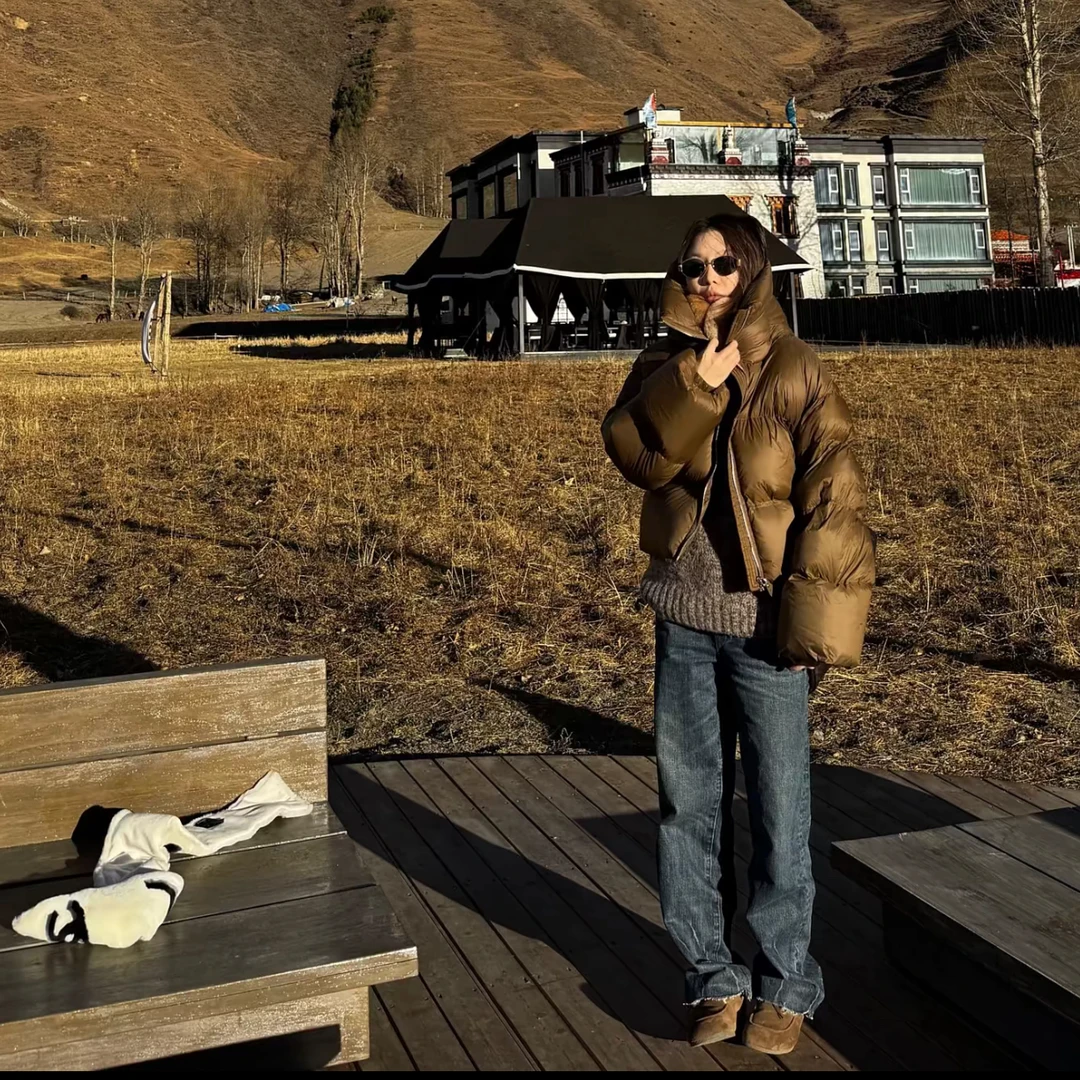 MOSSE ROOM「诺亚雪松」小众国标白鸭绒ro设计款加厚羽绒服