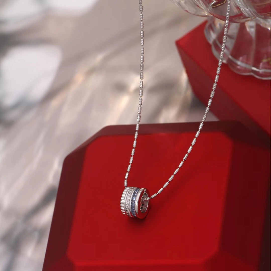 铜合金项链 《货号9208》9071时尚女生转动转运珠项链（链长40+5）