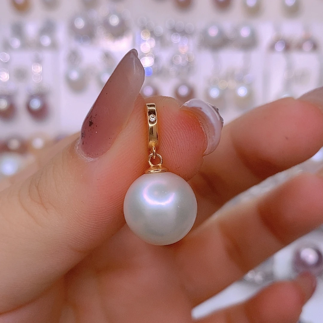 银S925镶嵌颈饰淡水珍珠