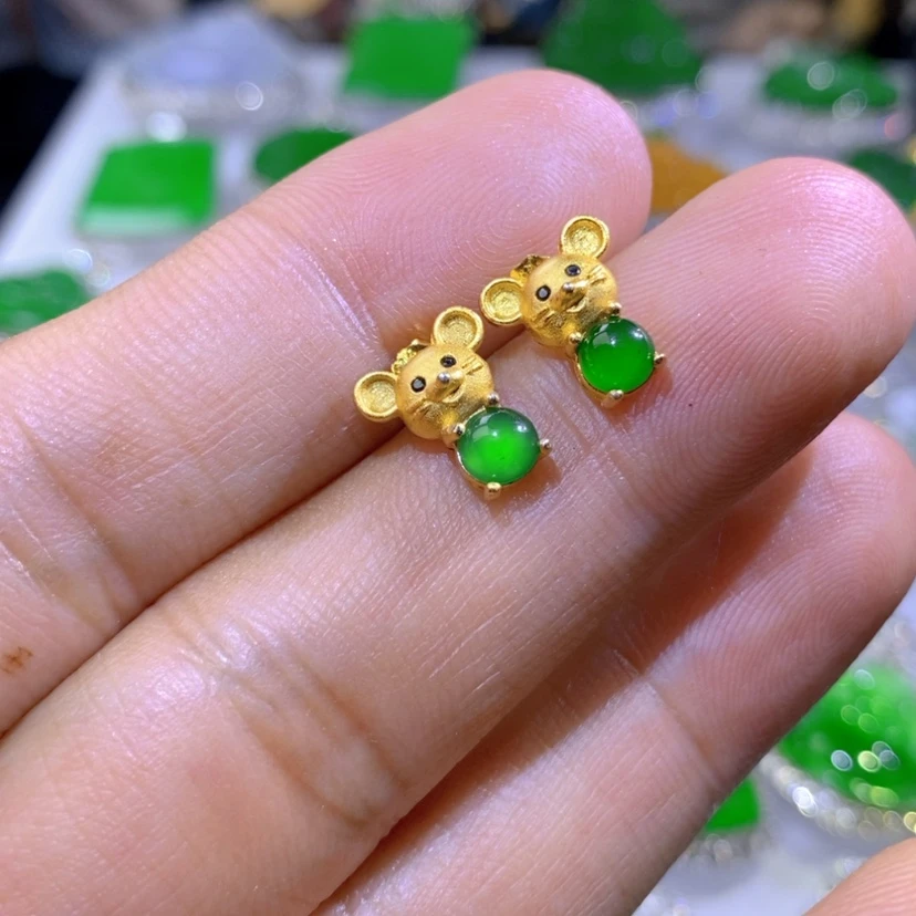 【闪购商品】翡翠挂件银S925镶嵌天然翡翠