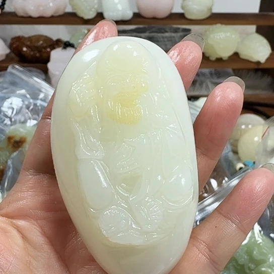 神***器砖雕石头手把件石头手把件