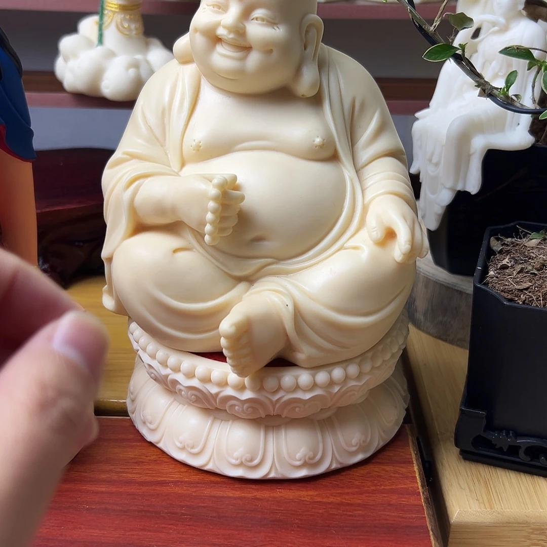 敏***藤弥勒佛➕莲花底座摆件