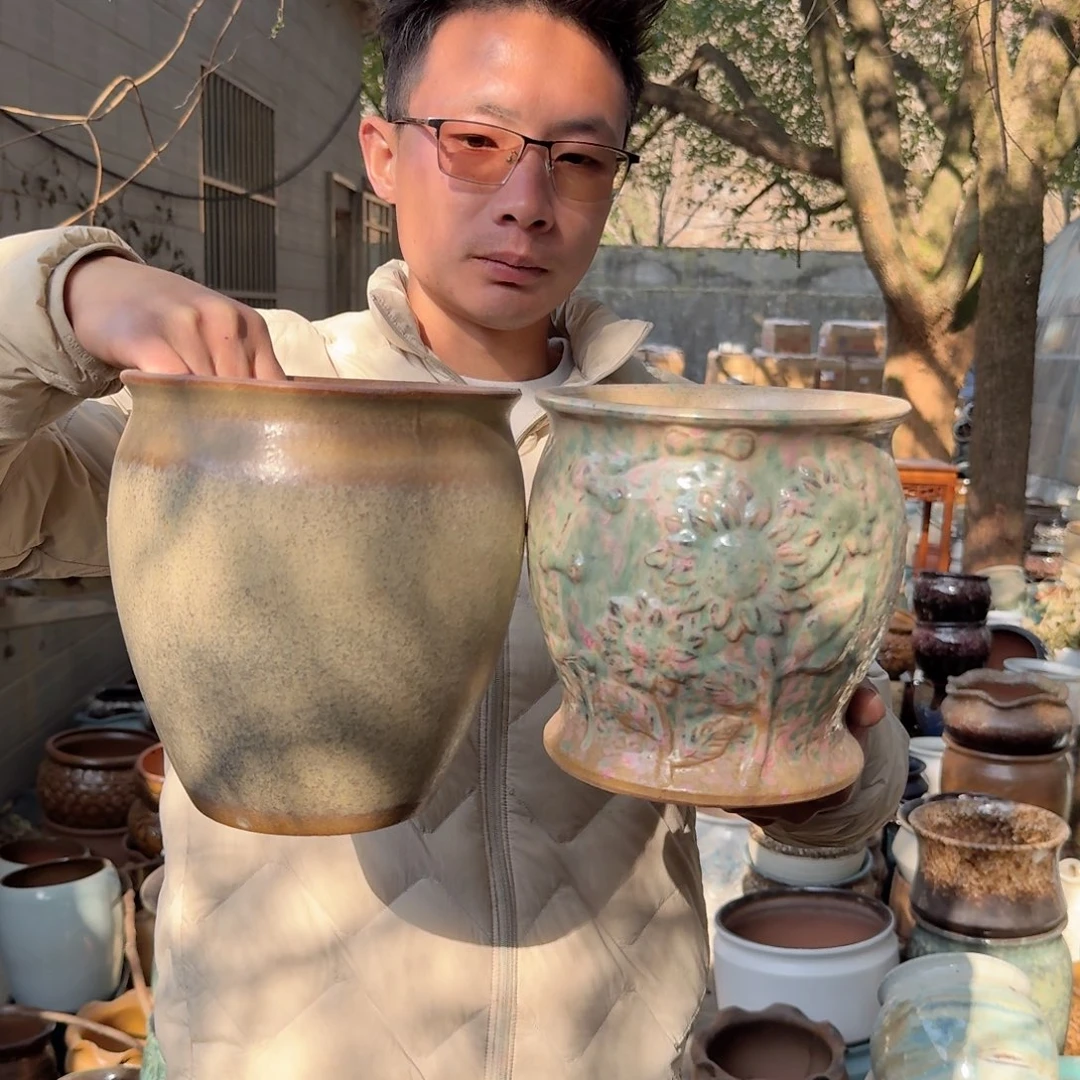 紫砂花盆200两个两个