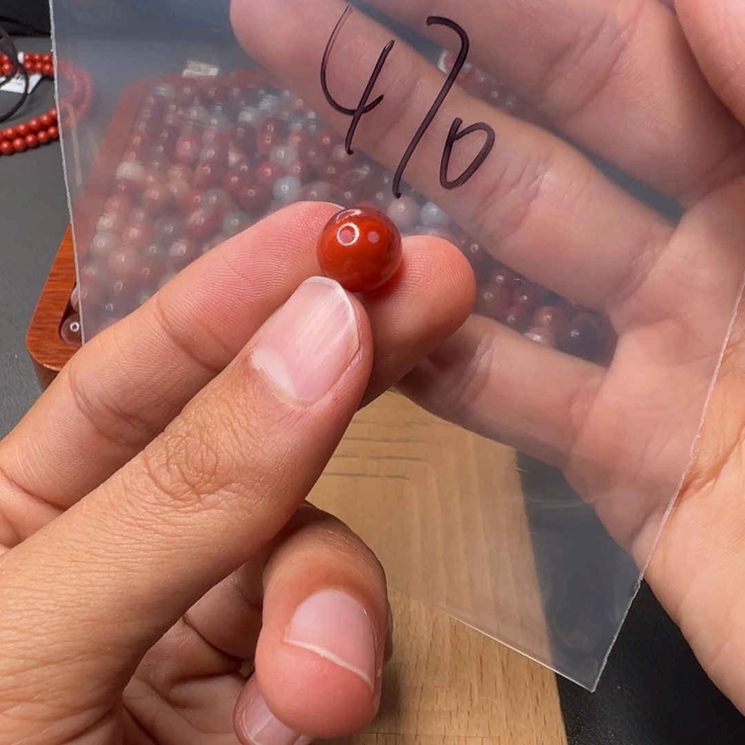 芝***门南红玛瑙未镶嵌470号南红单珠10.5+