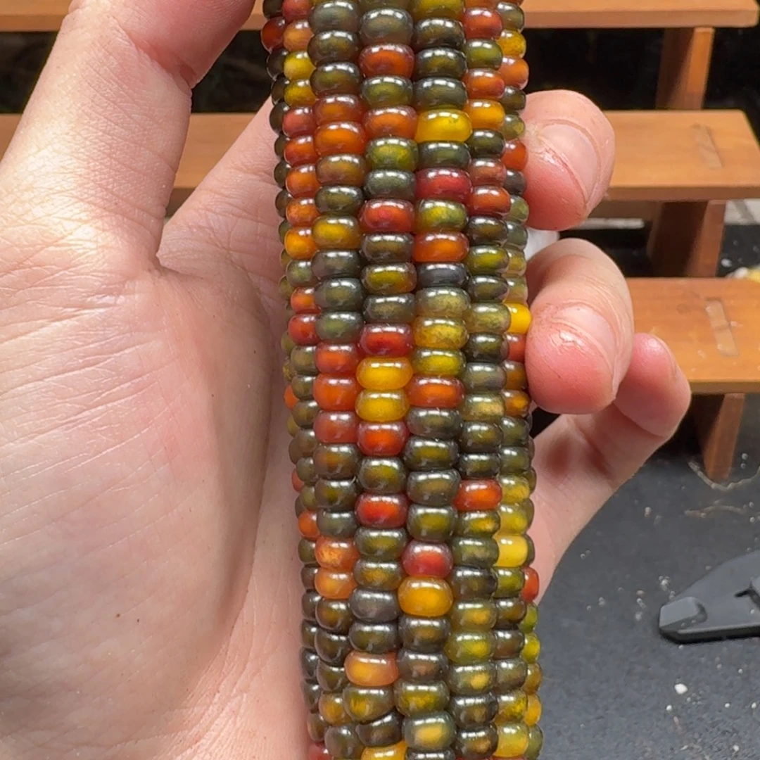 大****七彩宝石文玩玉米