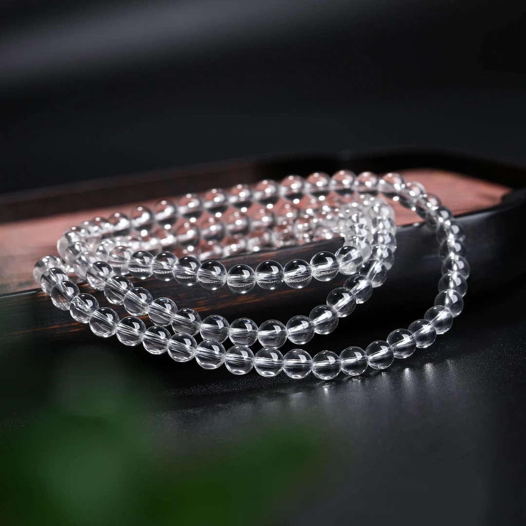 天然双A白水晶108佛珠链6+A168多样式发其一