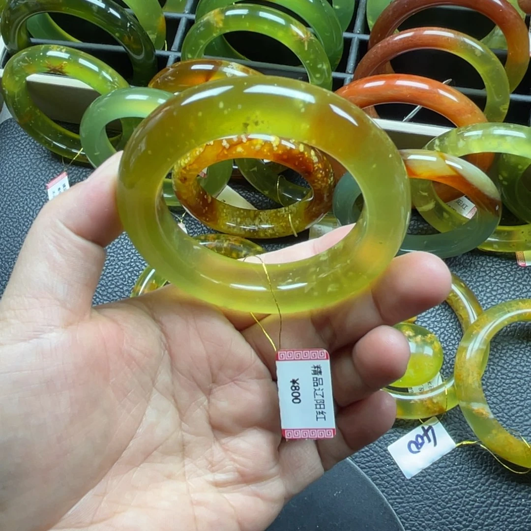 未镶嵌蛇纹石玉手镯52.3