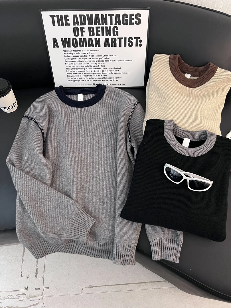 8130松弛高级感韩版舒适男毛衣针织衫