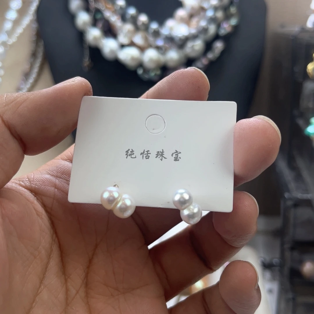 ****傾淡水珍珠未镶嵌耳饰【纯恬】