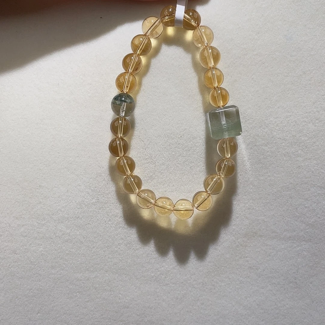水***宝黄晶手链未镶嵌黄水晶