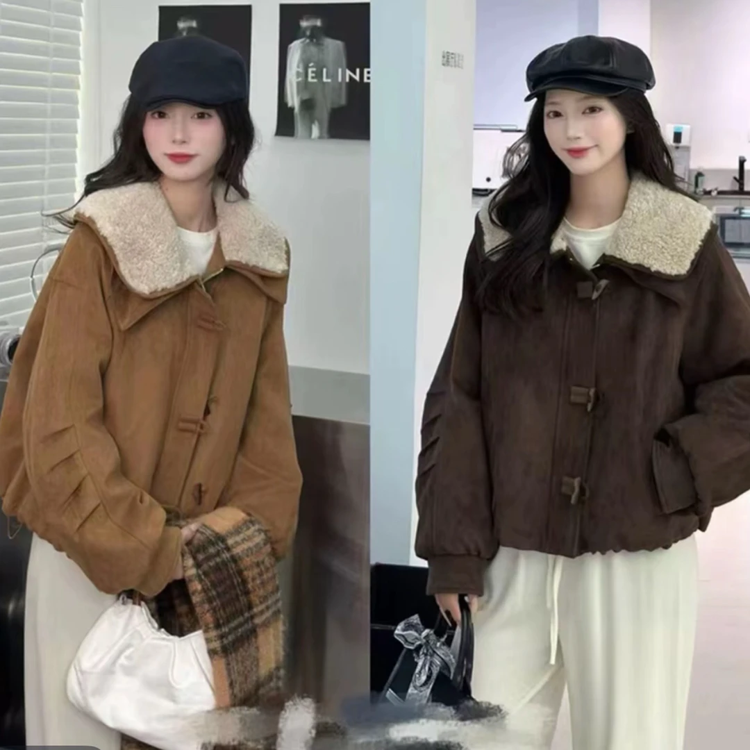 【现货+运费险】新款秋冬保暖加绒加厚毛毛外套