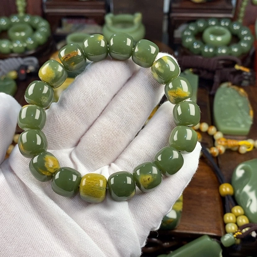 【闪购商品】岫岩河磨玉（透闪石质玉）手链未镶嵌