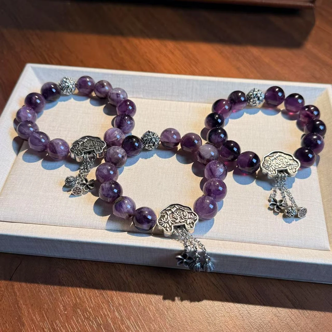 紫极光水晶手串手链 颜色微差多样性发其一ZN73