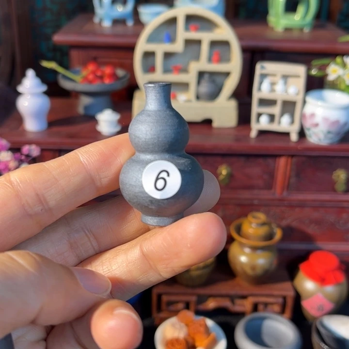 摆件微陶老王迷你花瓶