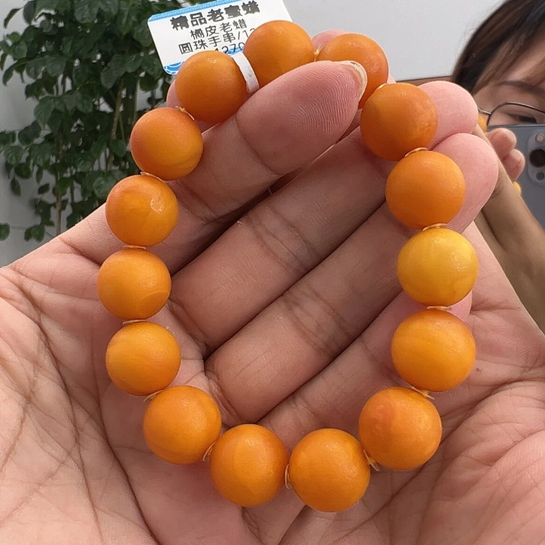 未镶嵌琥珀手串橘皮手串13MM