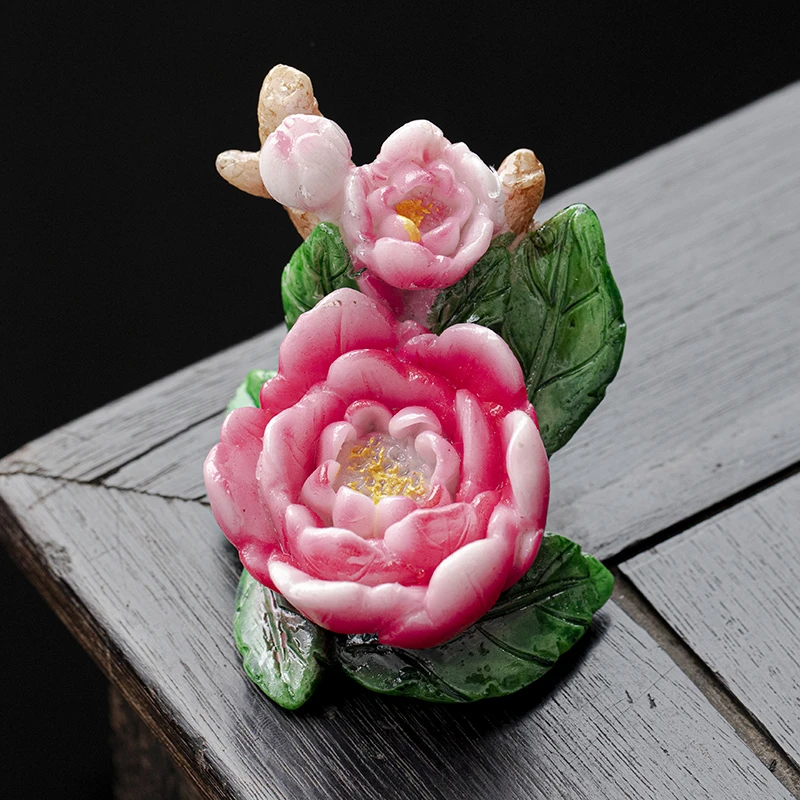 爆款变色茶宠新款创意茶玩荷花茶道小摆件茶台茶宠精品茶宠摆件