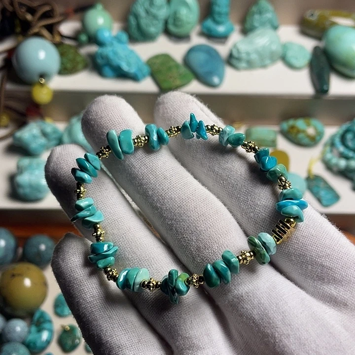 绿松石未镶嵌绿松石随行手串