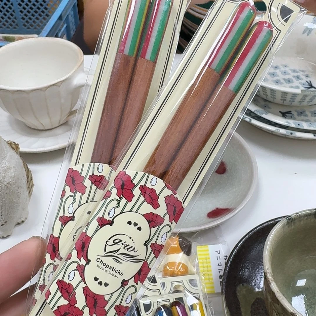 瓷片糖果筷子3双装
