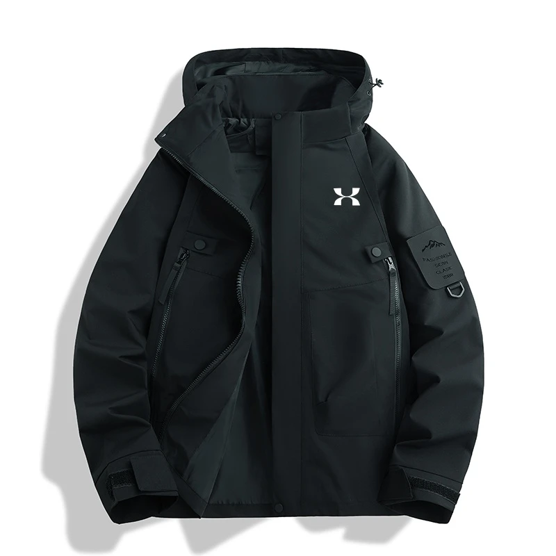 U.A安德马可拆卸帽子户外运动防水登山服冲锋衣男女同款情侣外套