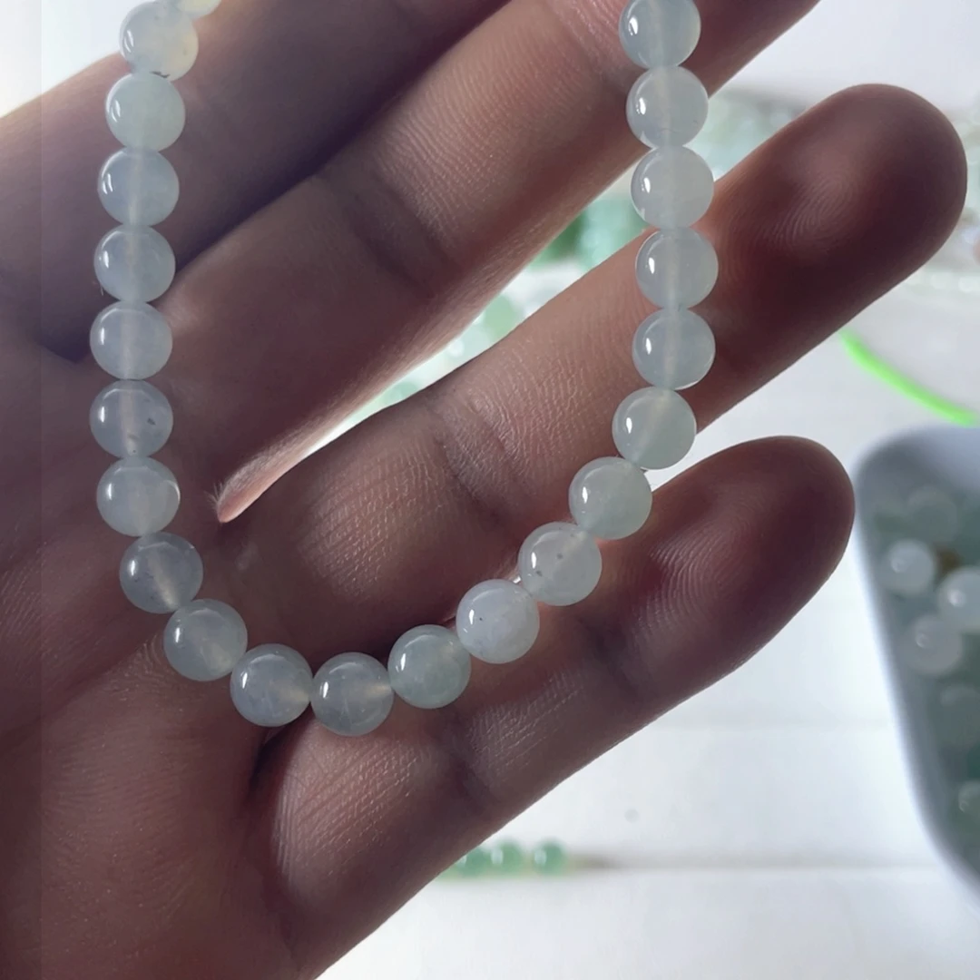 散珠翡翠乌鸡手串