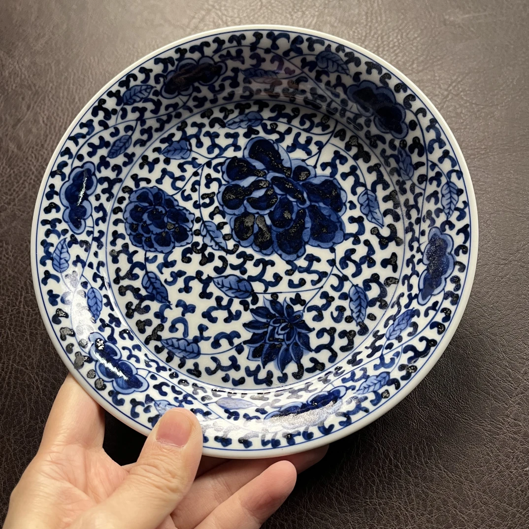 气窑缠枝莲马蹄壶承杯