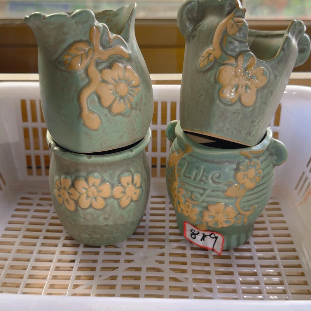 紫砂花盆粗陶精雕