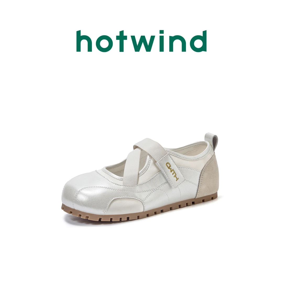 【夏目友人】热风2025新款运动风玛丽珍板鞋女休闲气质芭蕾单鞋