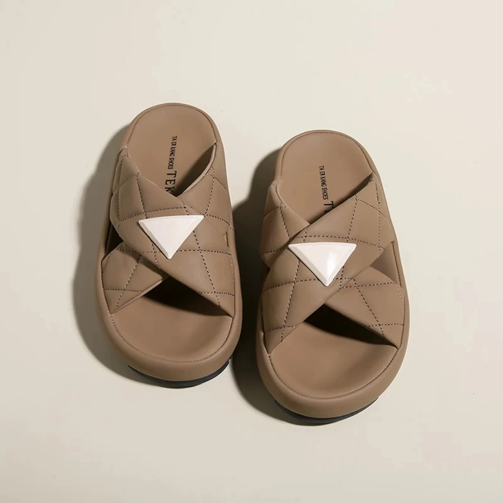 款法式拖鞋女新款配裙子仙女风透气拖鞋1302(交叉拖鞋)