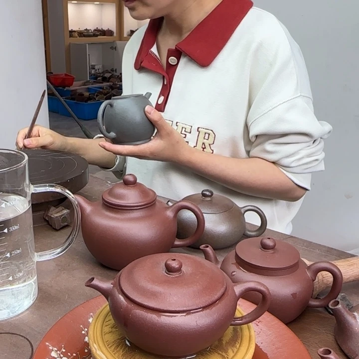 茶壶紫砂紫砂钵盂壶120CC紫泥