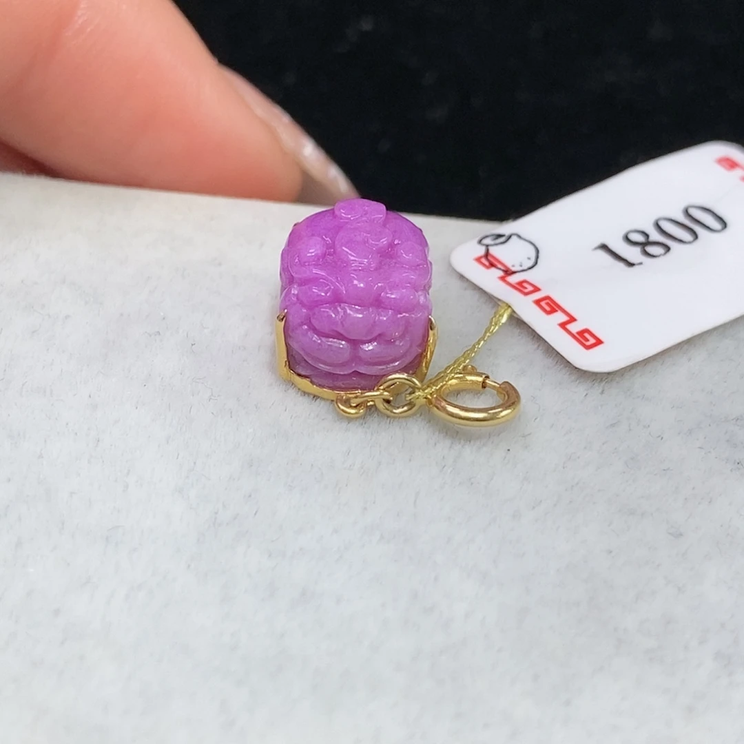 苏纪石（舒俱来）18K金镶嵌吊坠(不含链)