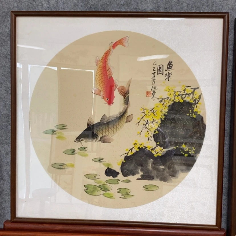 【闪购商品】国画手绘国画带框60.60