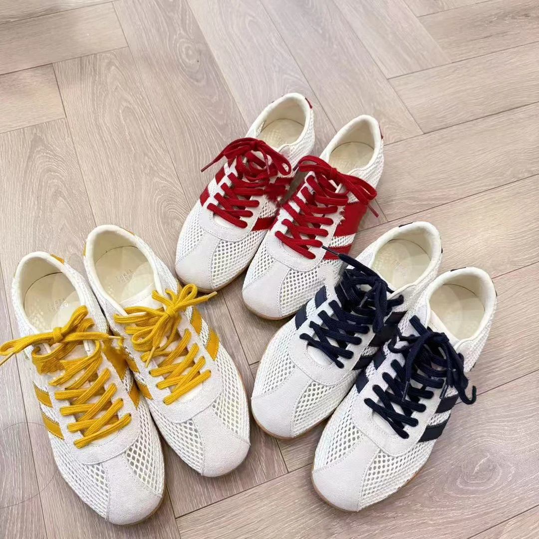 熙薇【镂空休闲鞋】百搭镂空网面德训鞋复古薄底透气休闲鞋H2950