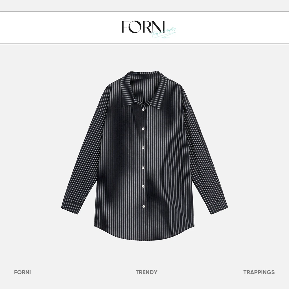 FORNI 高级条纹衬衫裙