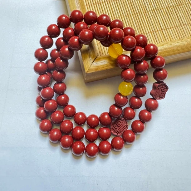 含辰砂工艺品纯手工制作朱砂尘沙手串项链