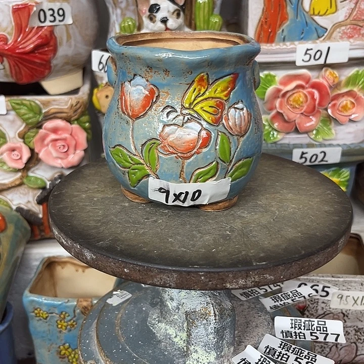 粗陶材质多肉花盆