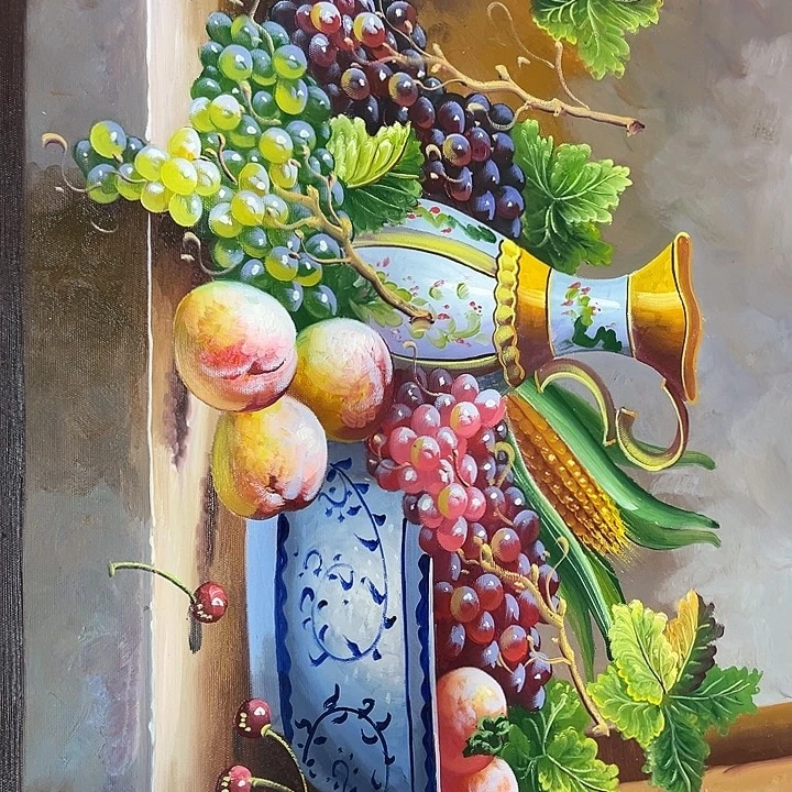 油画恭喜嘻嘻仔仔细细