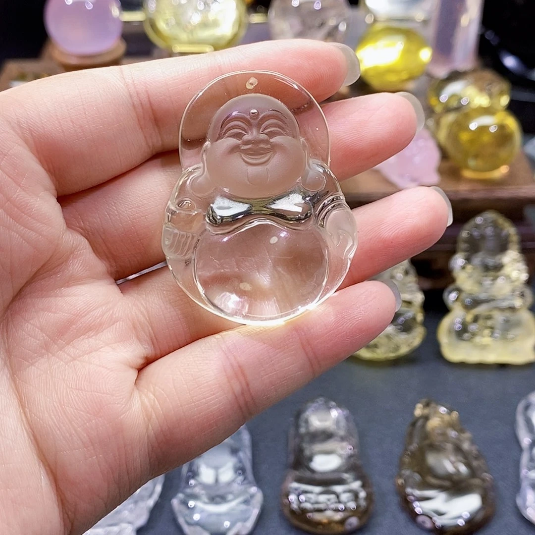 未镶嵌颈饰水晶海****）天然水晶吊坠