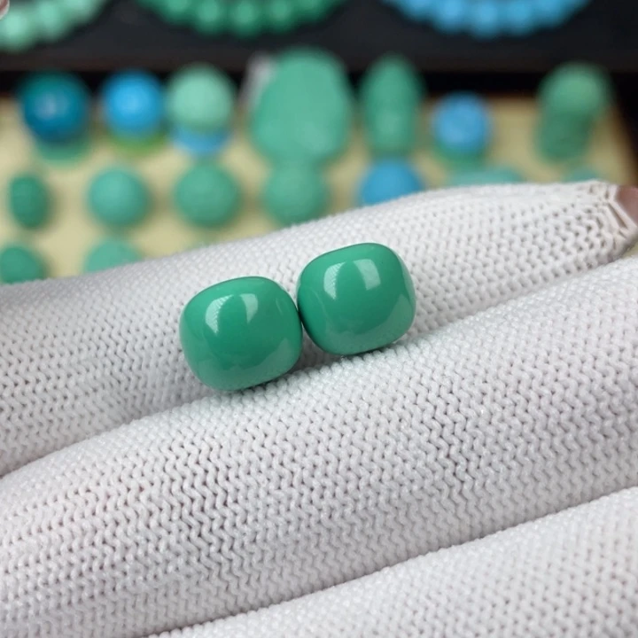 高瓷正绿10mm老型一对福利