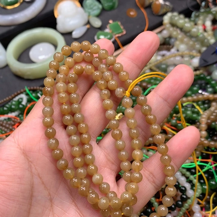 和田玉未镶嵌手链55