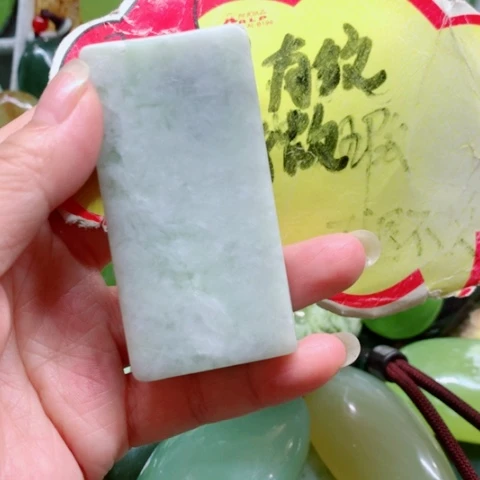 未镶嵌蛇纹石玉手把件