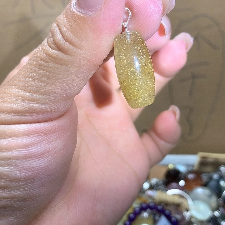 水晶水晶吊坠银S925镶嵌