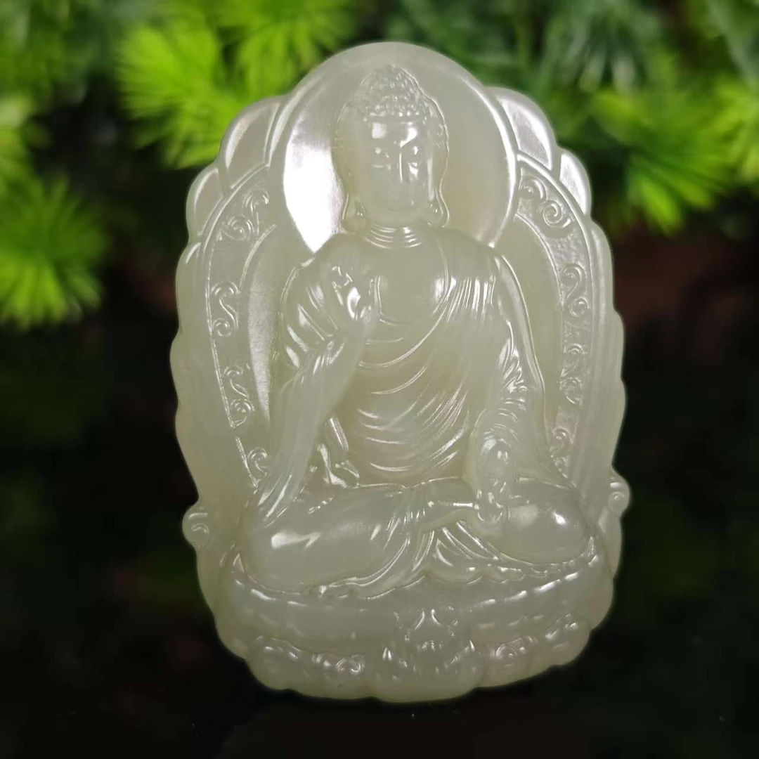 lot5382 大日如来 和田玉晴水 47.1*33*12mm 29.6g