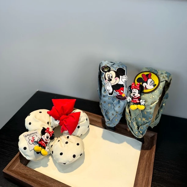 2029韩版波点米妮蝴蝶结发圈