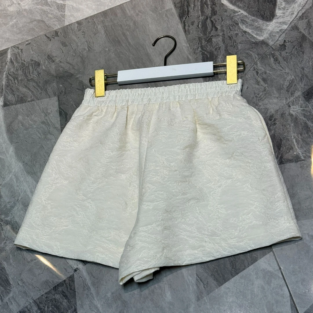 【尚羽专属】天丝麻提花女短裤513