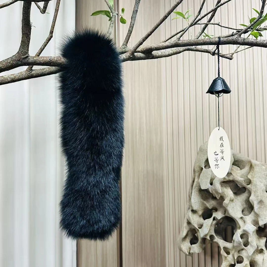 狐狸毛保暖毛绒围巾